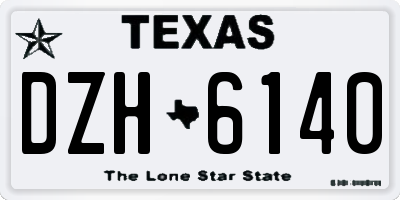 TX license plate DZH6140