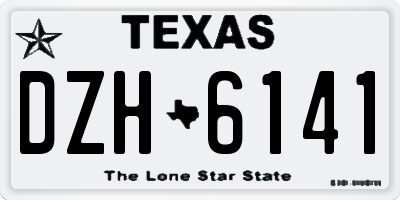 TX license plate DZH6141