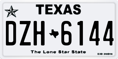 TX license plate DZH6144