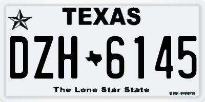 TX license plate DZH6145