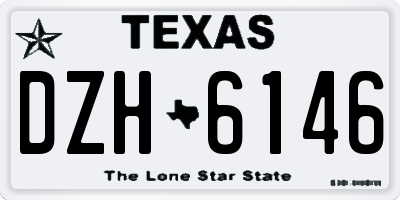 TX license plate DZH6146
