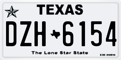 TX license plate DZH6154