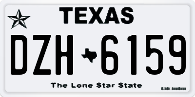 TX license plate DZH6159