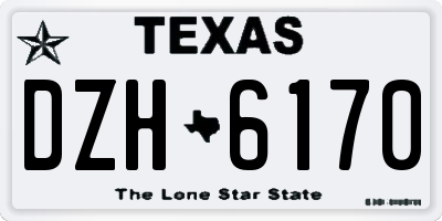 TX license plate DZH6170