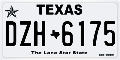 TX license plate DZH6175