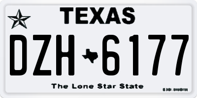 TX license plate DZH6177
