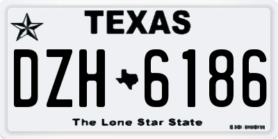 TX license plate DZH6186