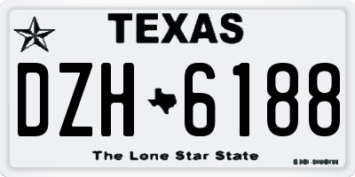 TX license plate DZH6188