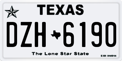 TX license plate DZH6190
