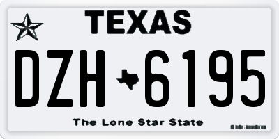 TX license plate DZH6195