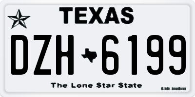 TX license plate DZH6199
