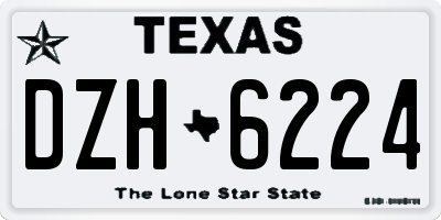 TX license plate DZH6224