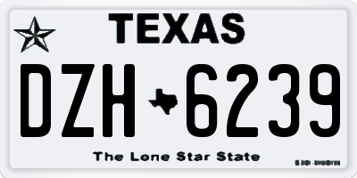 TX license plate DZH6239