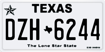 TX license plate DZH6244