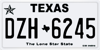 TX license plate DZH6245