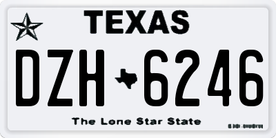 TX license plate DZH6246