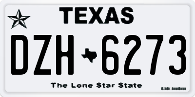TX license plate DZH6273