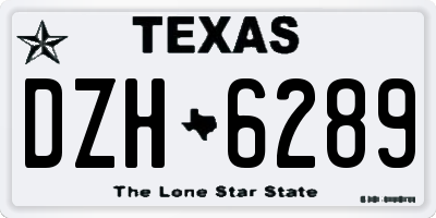 TX license plate DZH6289