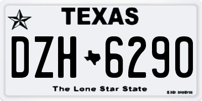 TX license plate DZH6290