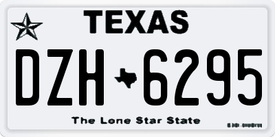 TX license plate DZH6295