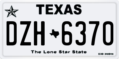 TX license plate DZH6370