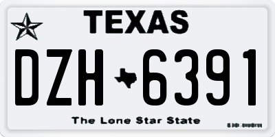 TX license plate DZH6391