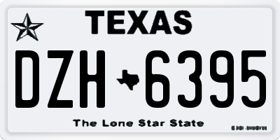 TX license plate DZH6395
