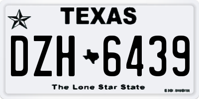 TX license plate DZH6439