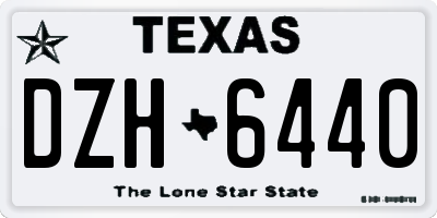 TX license plate DZH6440