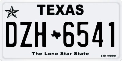 TX license plate DZH6541