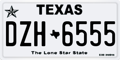 TX license plate DZH6555