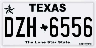 TX license plate DZH6556
