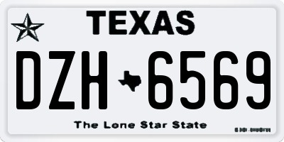 TX license plate DZH6569
