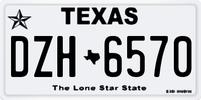 TX license plate DZH6570