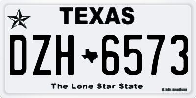 TX license plate DZH6573