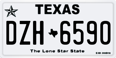 TX license plate DZH6590
