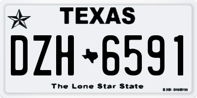 TX license plate DZH6591