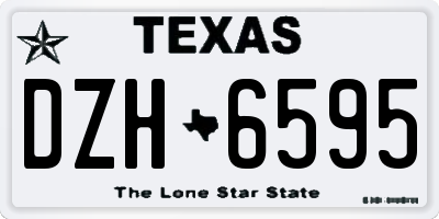 TX license plate DZH6595