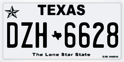 TX license plate DZH6628