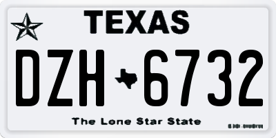 TX license plate DZH6732