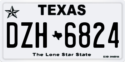 TX license plate DZH6824