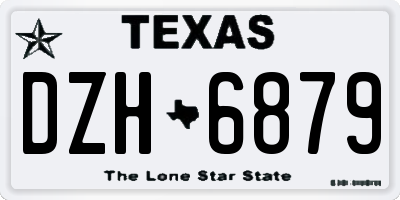 TX license plate DZH6879