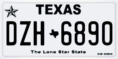 TX license plate DZH6890