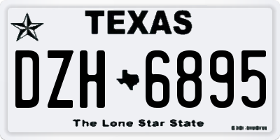 TX license plate DZH6895