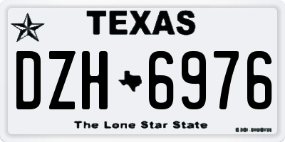 TX license plate DZH6976