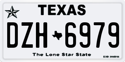 TX license plate DZH6979