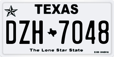 TX license plate DZH7048