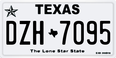 TX license plate DZH7095