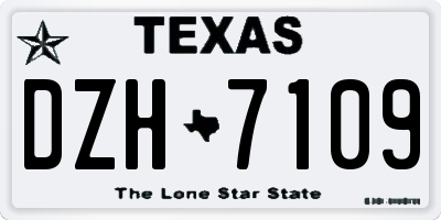 TX license plate DZH7109