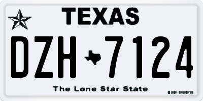 TX license plate DZH7124